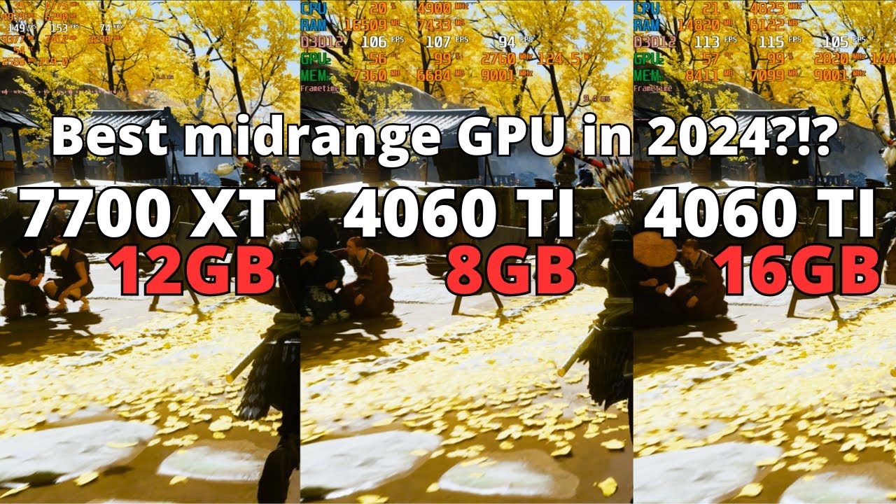 Price drops!!! What's the best midrange GPU in 2024? 4060 Ti 8GB vs 16GB vs 7700 XT!!!!!