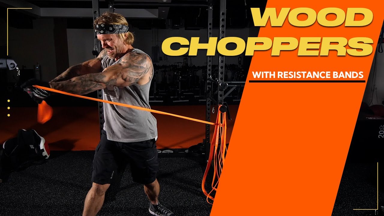Awesome Resistance Bands Core Exercise:  Woodchoppers