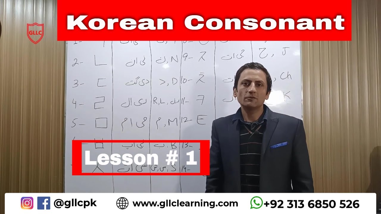 Learn Korean Language Lesson 1| Korean alphabet consonant