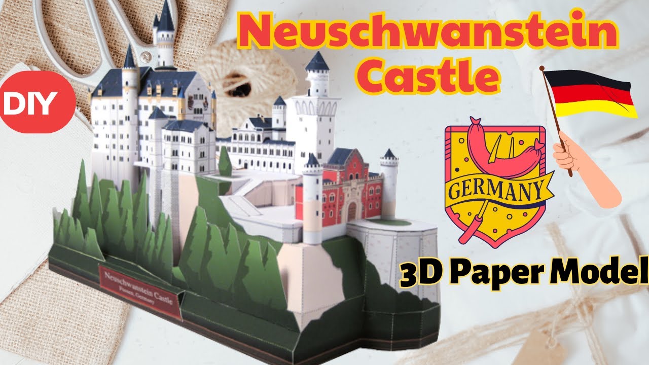 How to make Neuschwanstein Castle, Germany Paper Craft