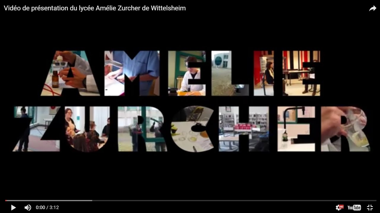 Vidéo de présentation du lycée Amélie Zurcher de Wittelsheim
