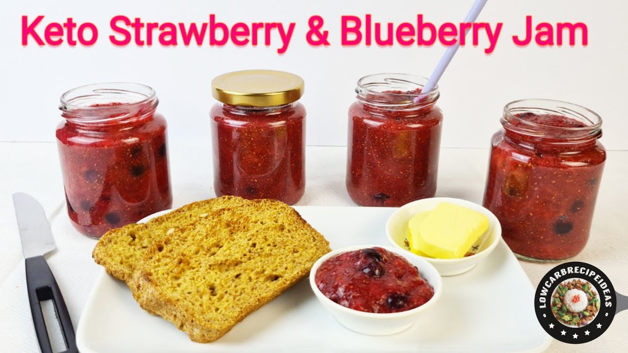 HOW TO MAKE KETO STRAWBERRY & BLUEBERRY JAM - VIBRANT, FLAVORFUL & LASTS LONGER IN THE FRIDGE !