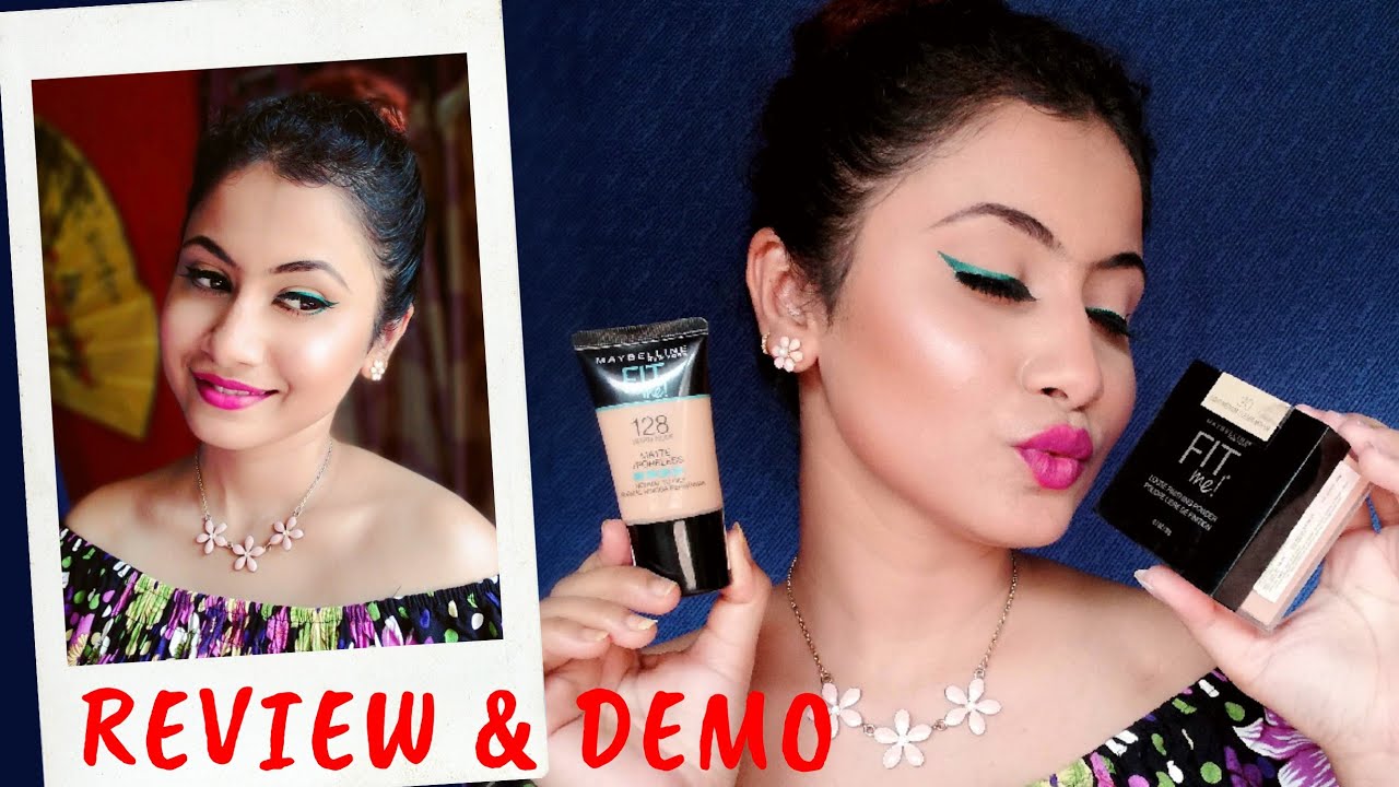 Maybelline Fit Me Foundation Tube + Maybelline Fit Me Loose Powder Review And Demo.