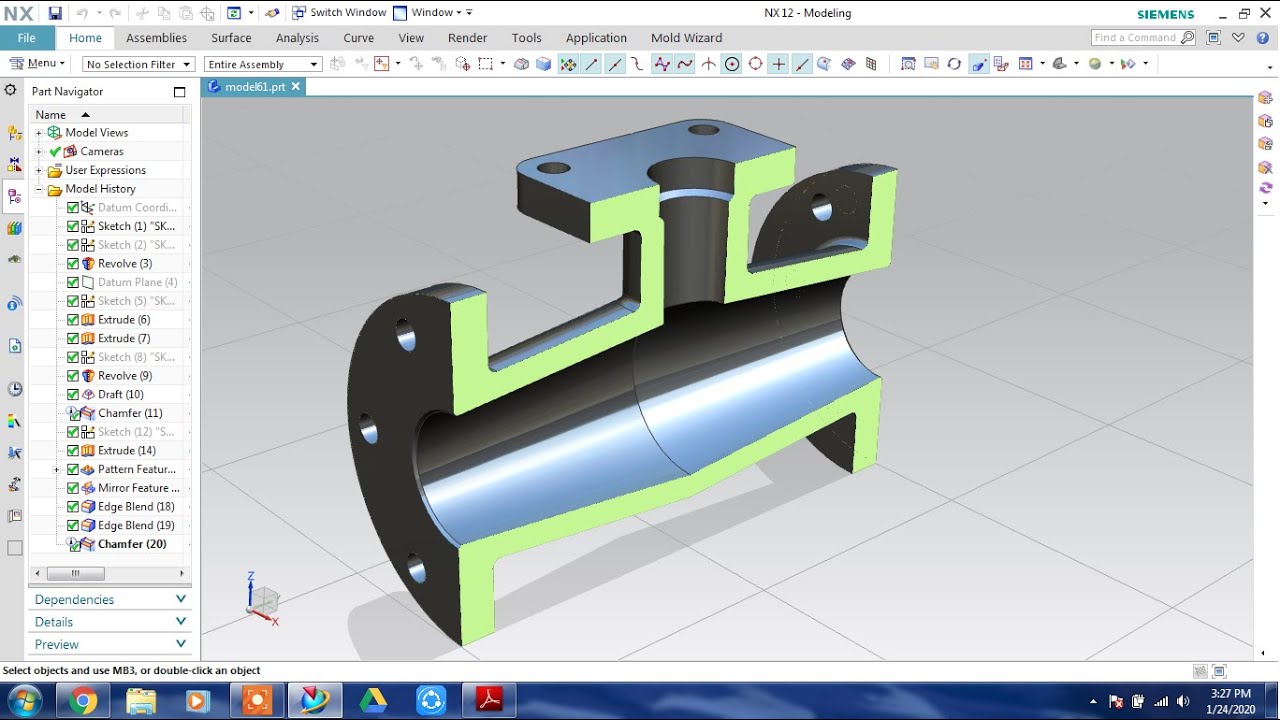 NX CAD # tutorial 7.4 # Advanced Tutorial #Solid Modeling