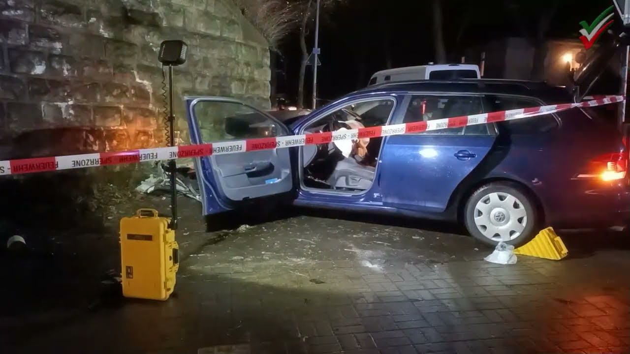 Schwerer Verkehrsunfall in Schwerte - PKW kracht gegen Brückenpfeiler