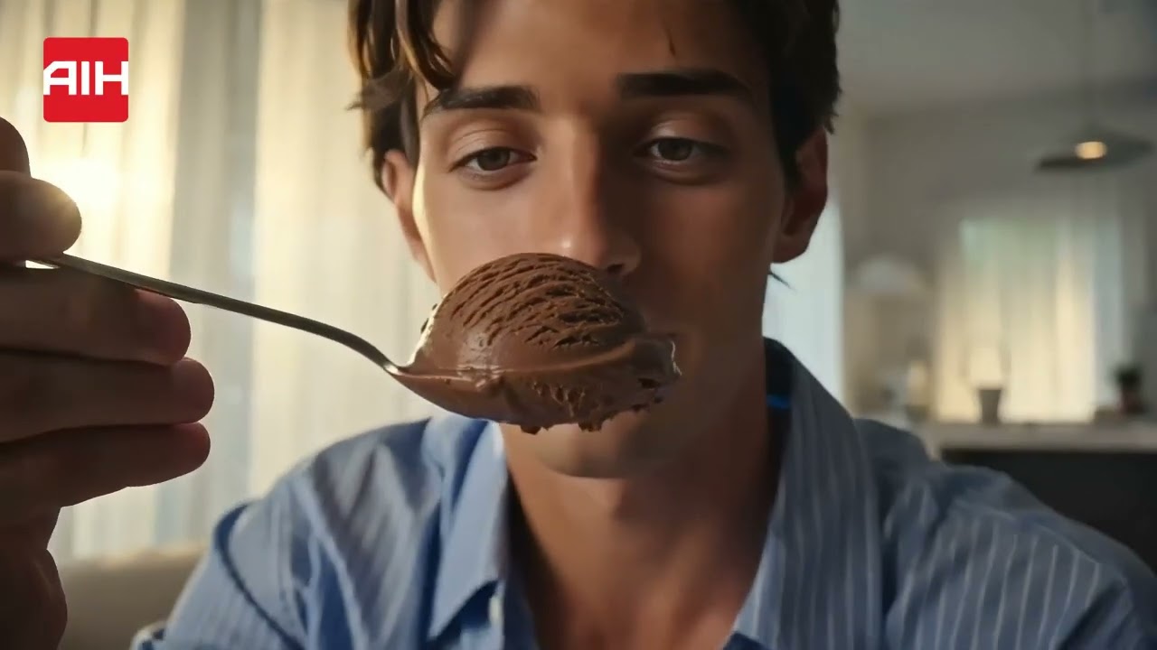 Chocolate Indulgence: AI-Generated Ice Cream Commercial Ver.2 🍦✨ | AIH Food Series