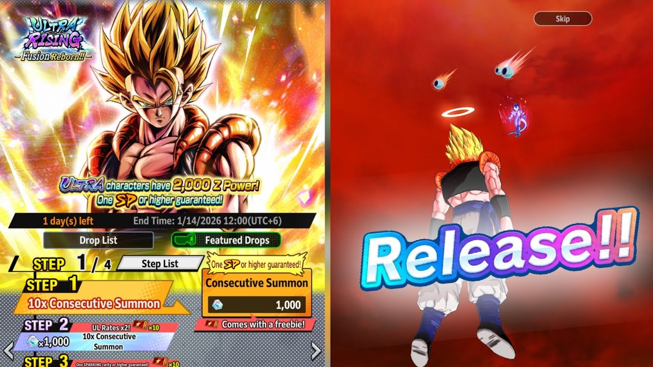 Crazy ULTRA Super Gogeta Summon!!!-Dragon Ball Legends 