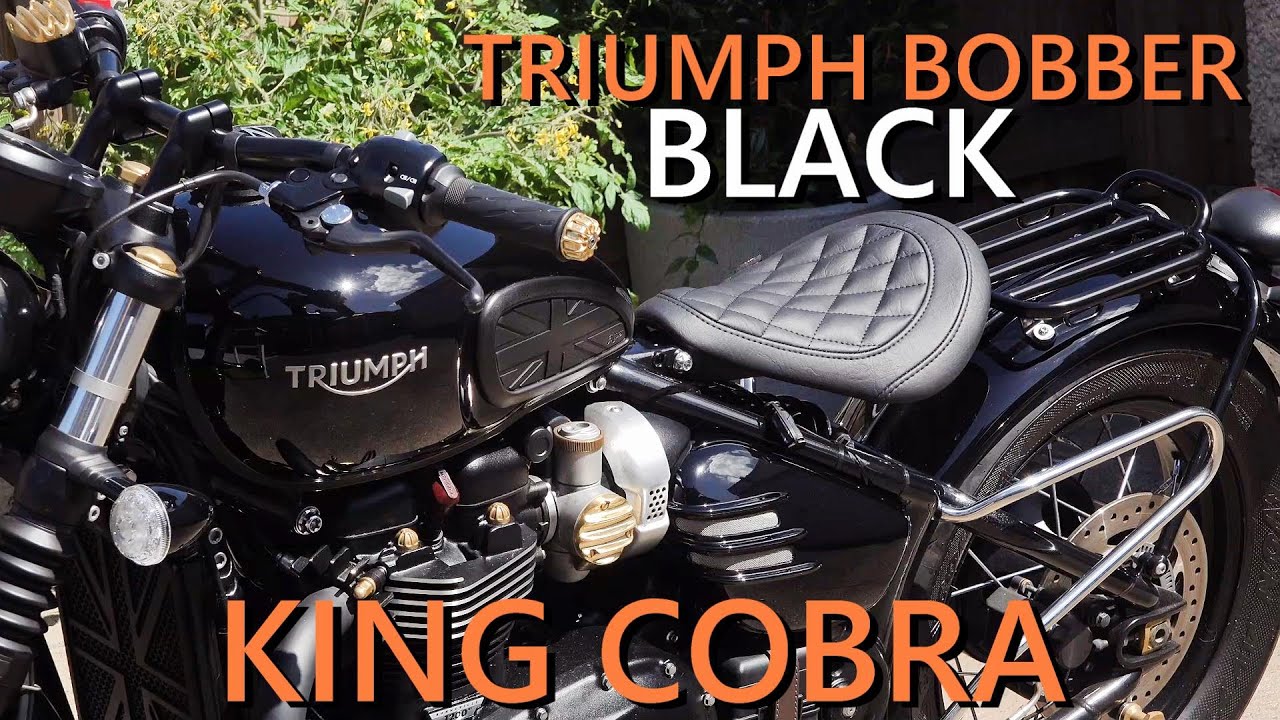 Triumph Bonneville Bobber Black! review and fitting the KING COBRA Custom seat!