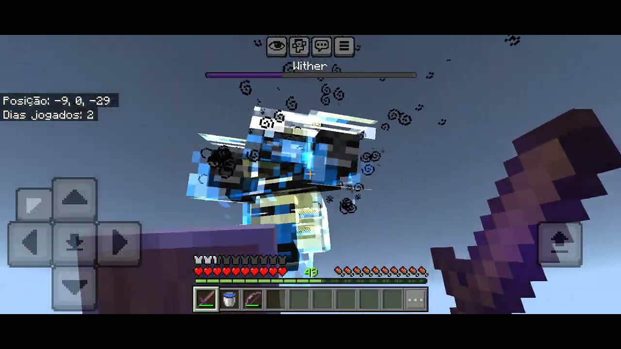 Derrotando whiter Boss com itens de madeira e couro