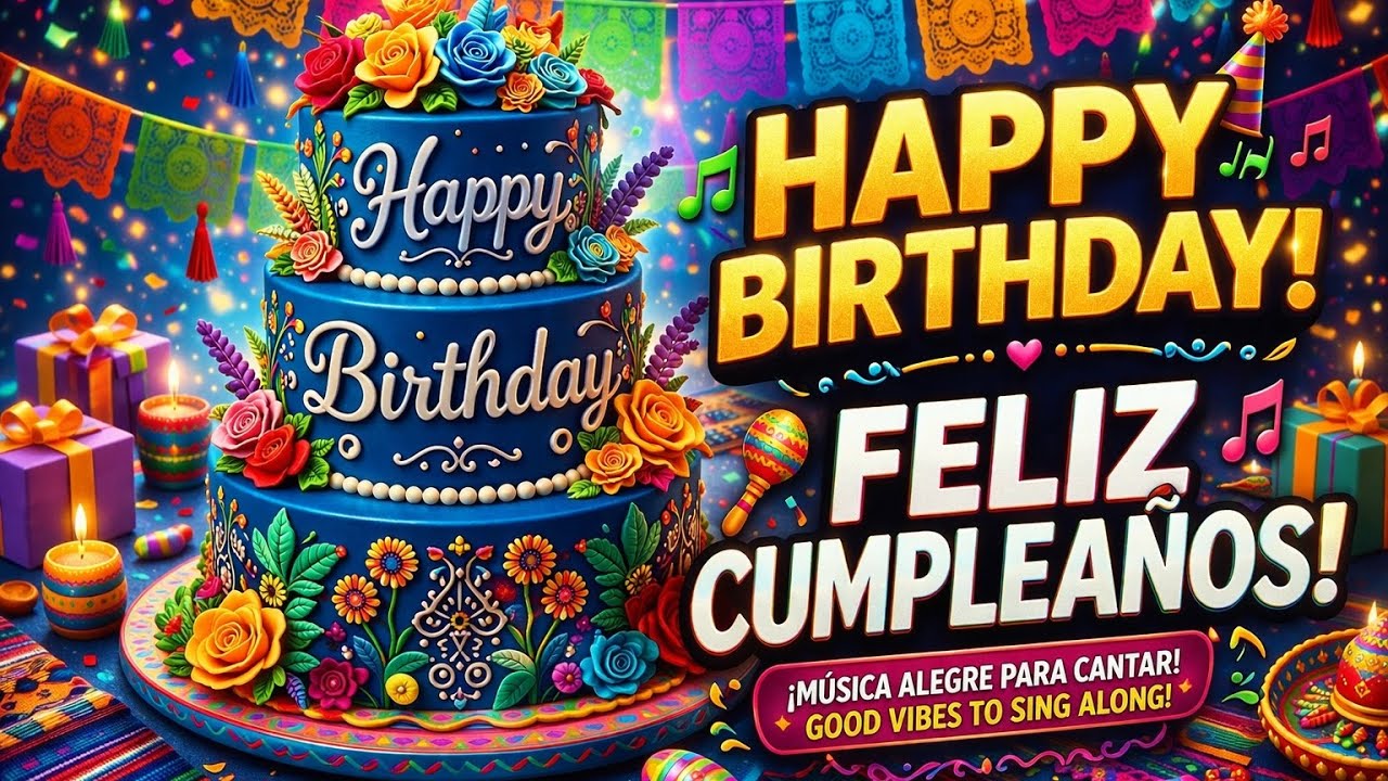 Feliz Cumpleaños – Música Alegre para Cantar | Momento del Pastel y Velas