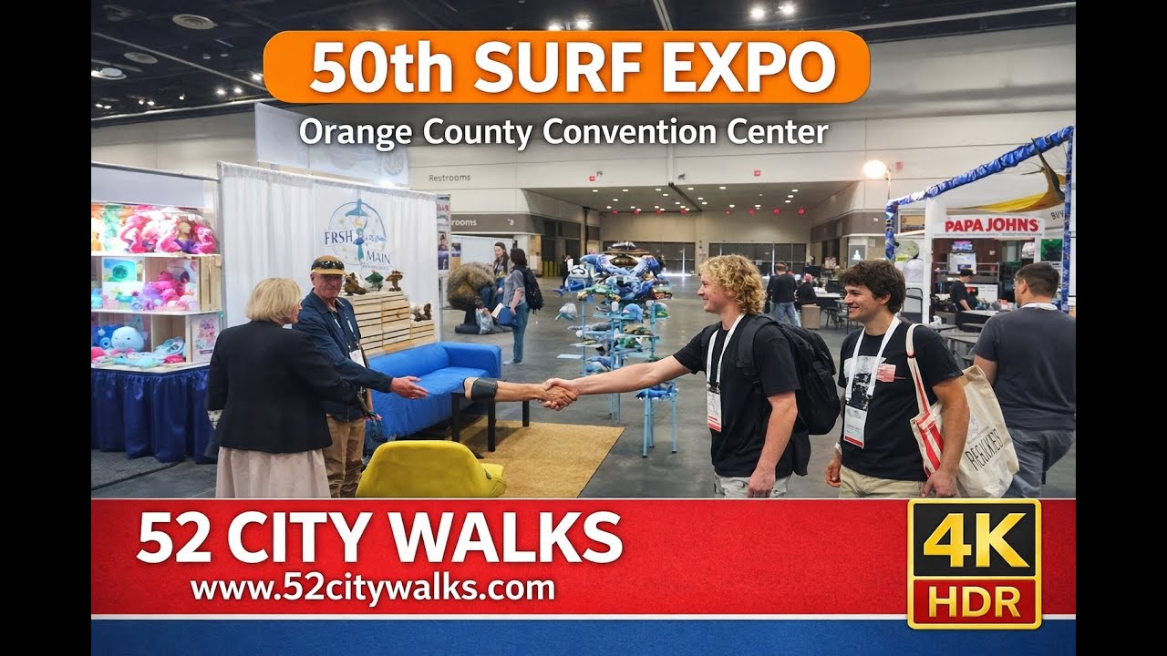 🎥 POV Walking Tour of the 1st Day -  50th SURF EXPO | Orange County Convention Center (4K)
