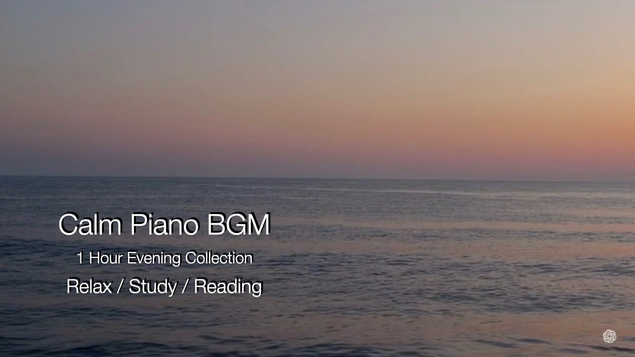 1 Hour Evening Piano Music (4K) — Calm Evening Piano BGM for Relax, Study, Reading | Ad-Free