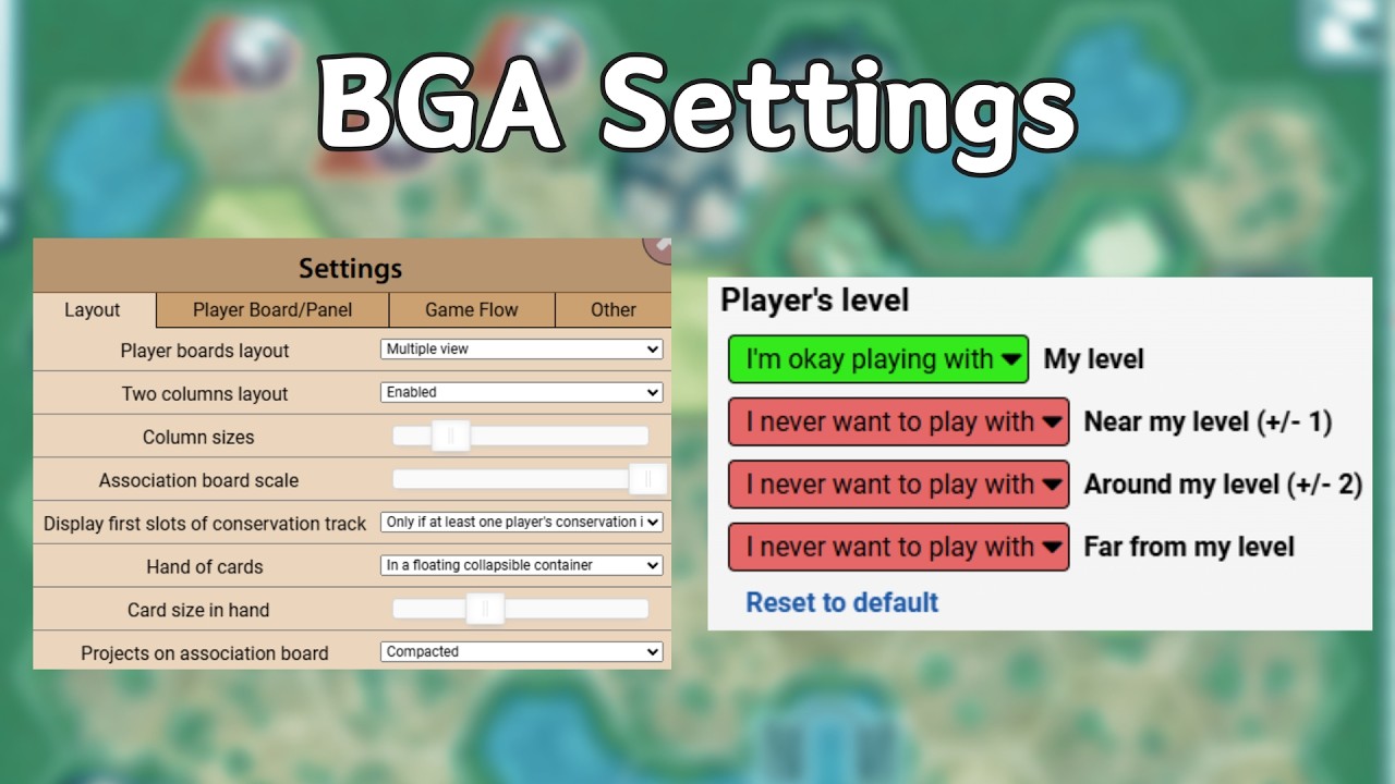 Ark Nova Settings on BGA
