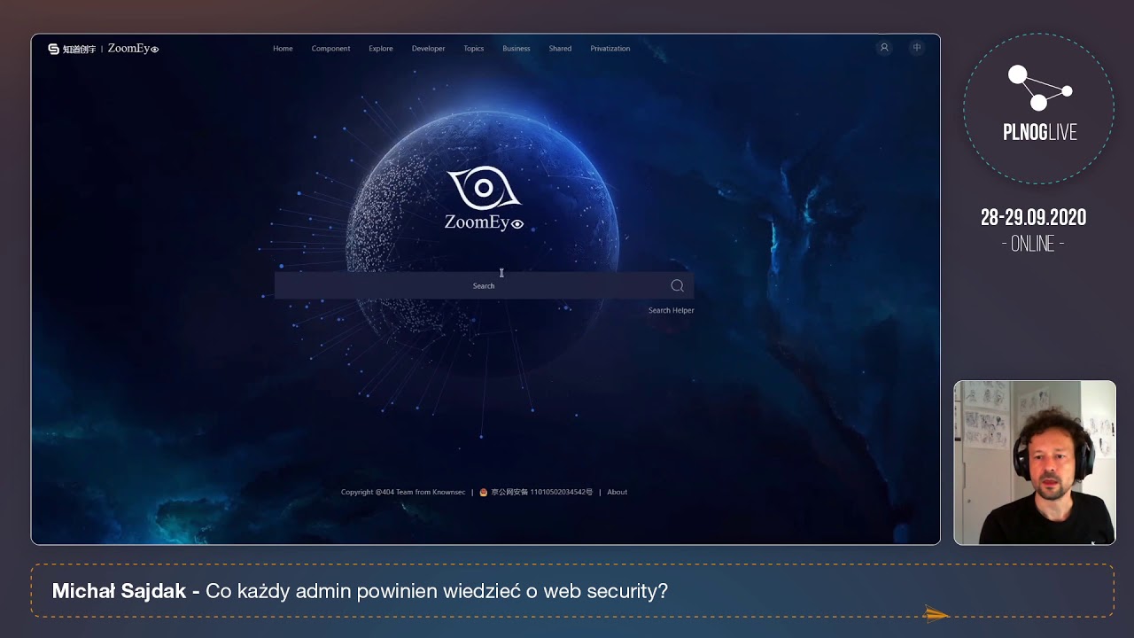PLNOG Live 2020: Co każdy admin powinien wiedzieć o web security? (Michał Sajdak)