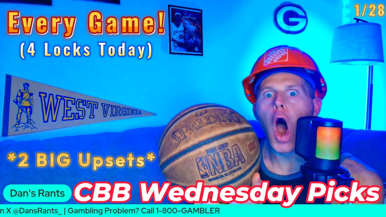 College Basketball Picks (EVERY GAME) - Wednesday, January 28th | 4 LOCKS!
