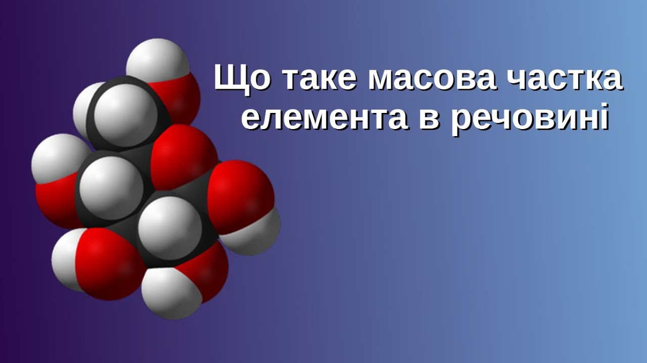 Що таке масова частка елемента в речовині. Довідник для учня