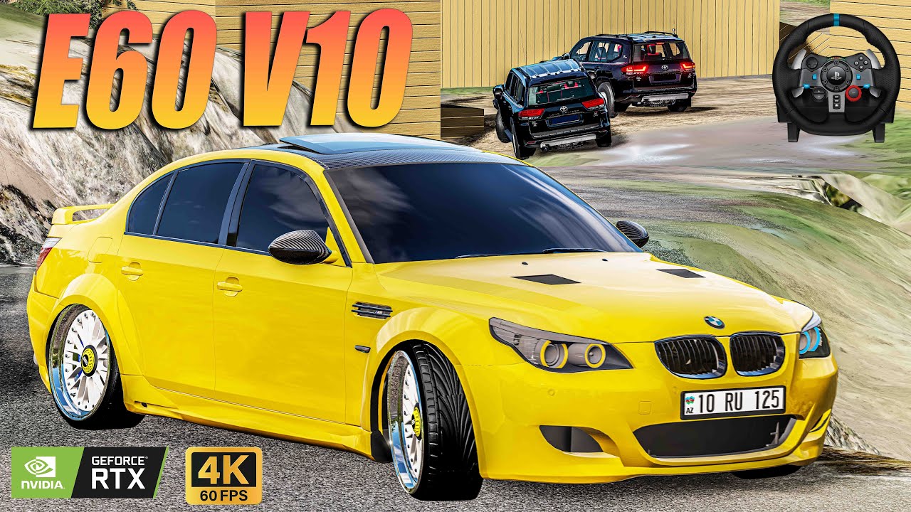 Sarı E60 V10 Smart Maşın Gəldiyee Mafyaların Ağzın Cirmaq &Uuml;&ccedil;&uuml;n | BeamNG.Driver | #malikbedelov