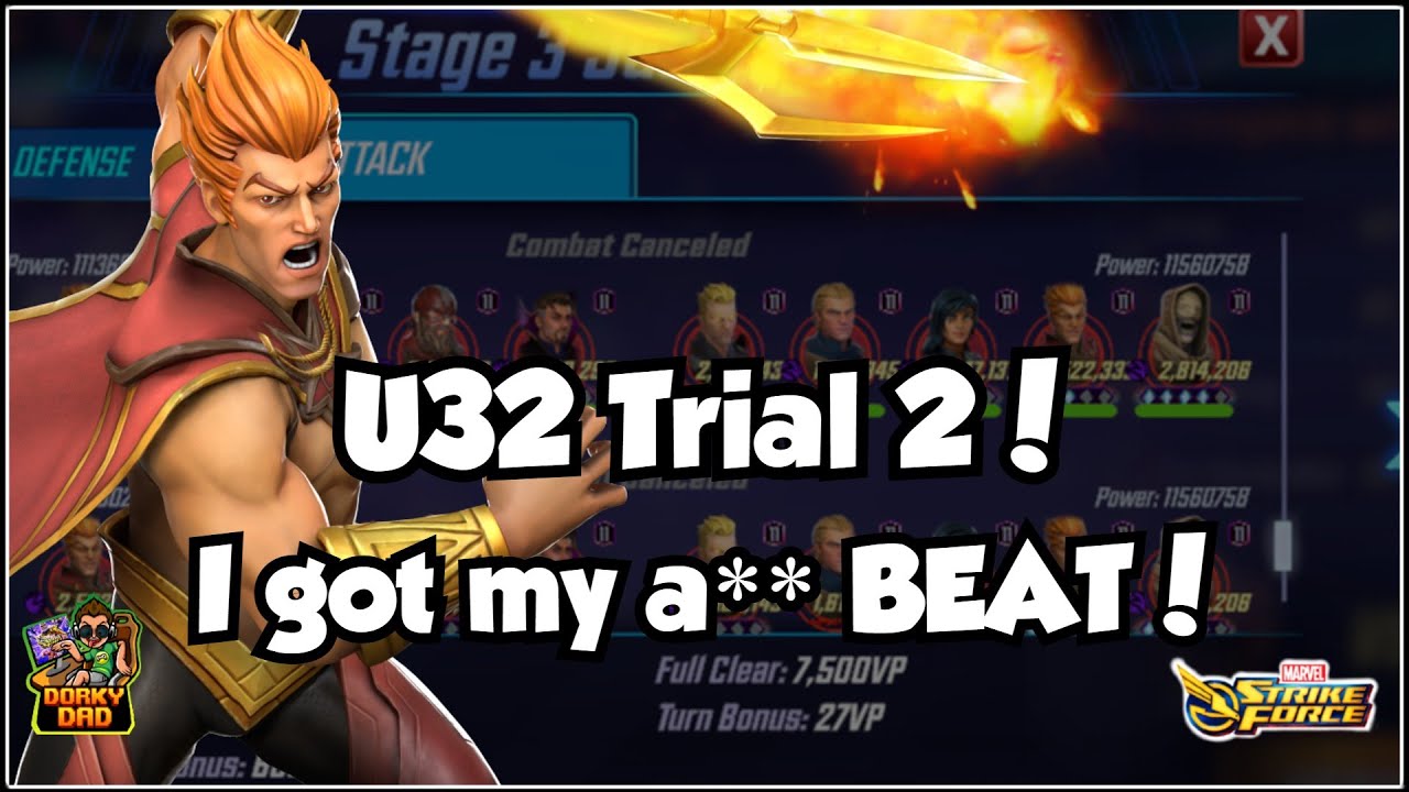 Этот парень сбрил с меня бороду... | U32 Trail 2! | Marvel Strike Force | MSF