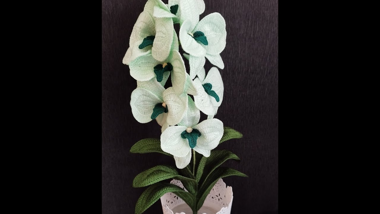Crocheted Orchid step by step/Orhidee crosetata pas cu pas.