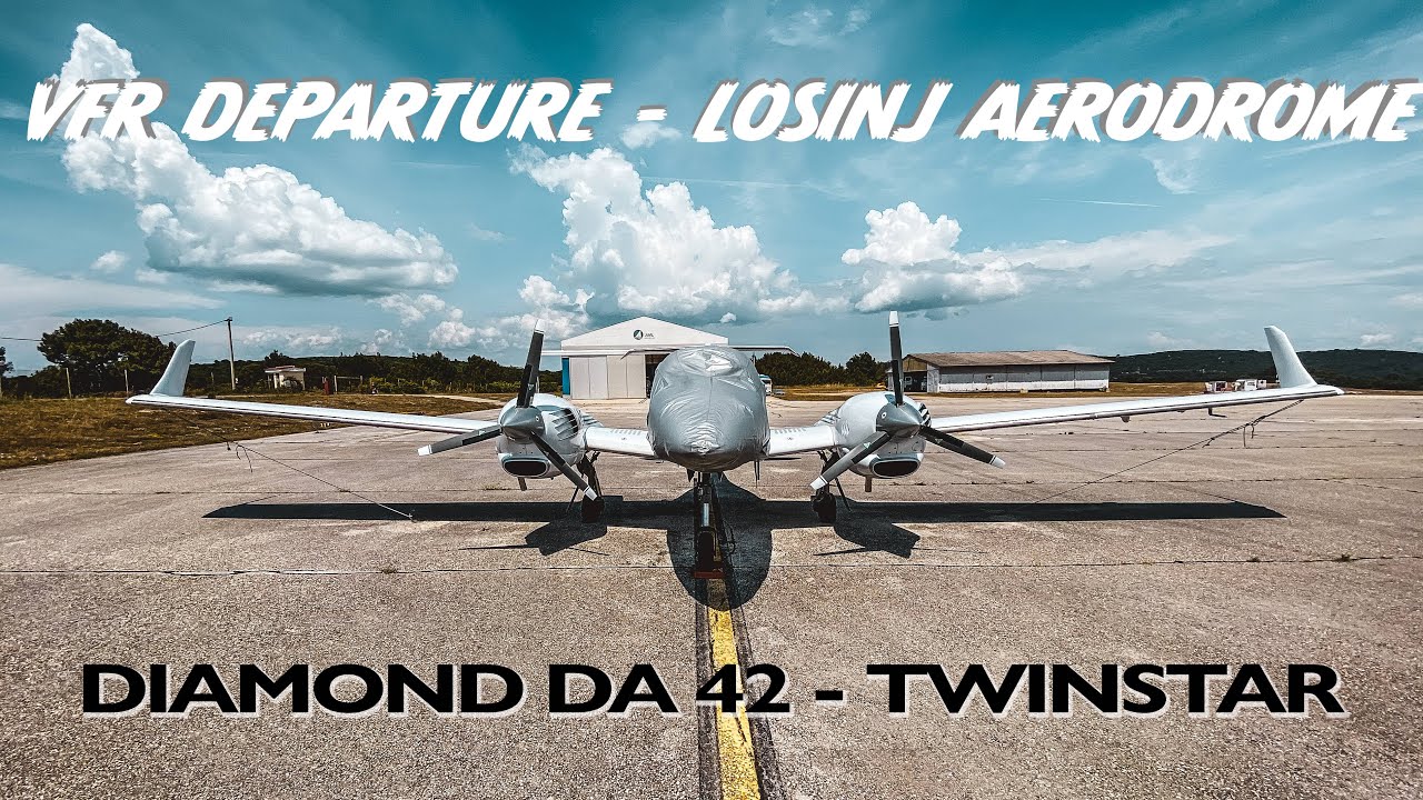 Diamond DA42 - VFR Departure Losinj (LDLO) with IFR Pick Up