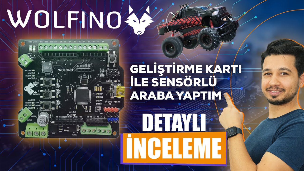 Yerli Robot Geliştirme Kartı Wolfino ile Engelden Kaçan Araba Yaptım