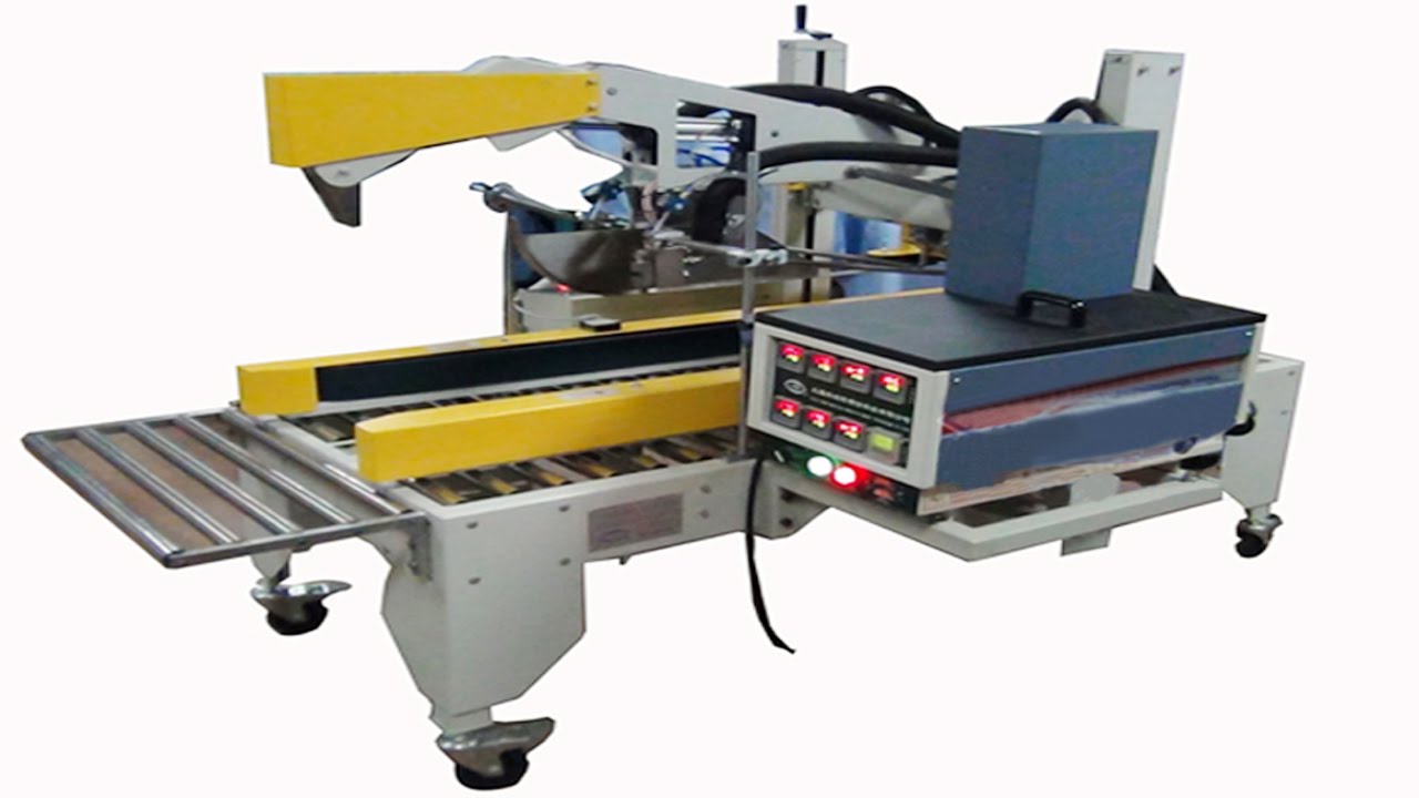 hotmelt glue carton sealing semi automatic case sealer Machine d'application de colle thermofusible
