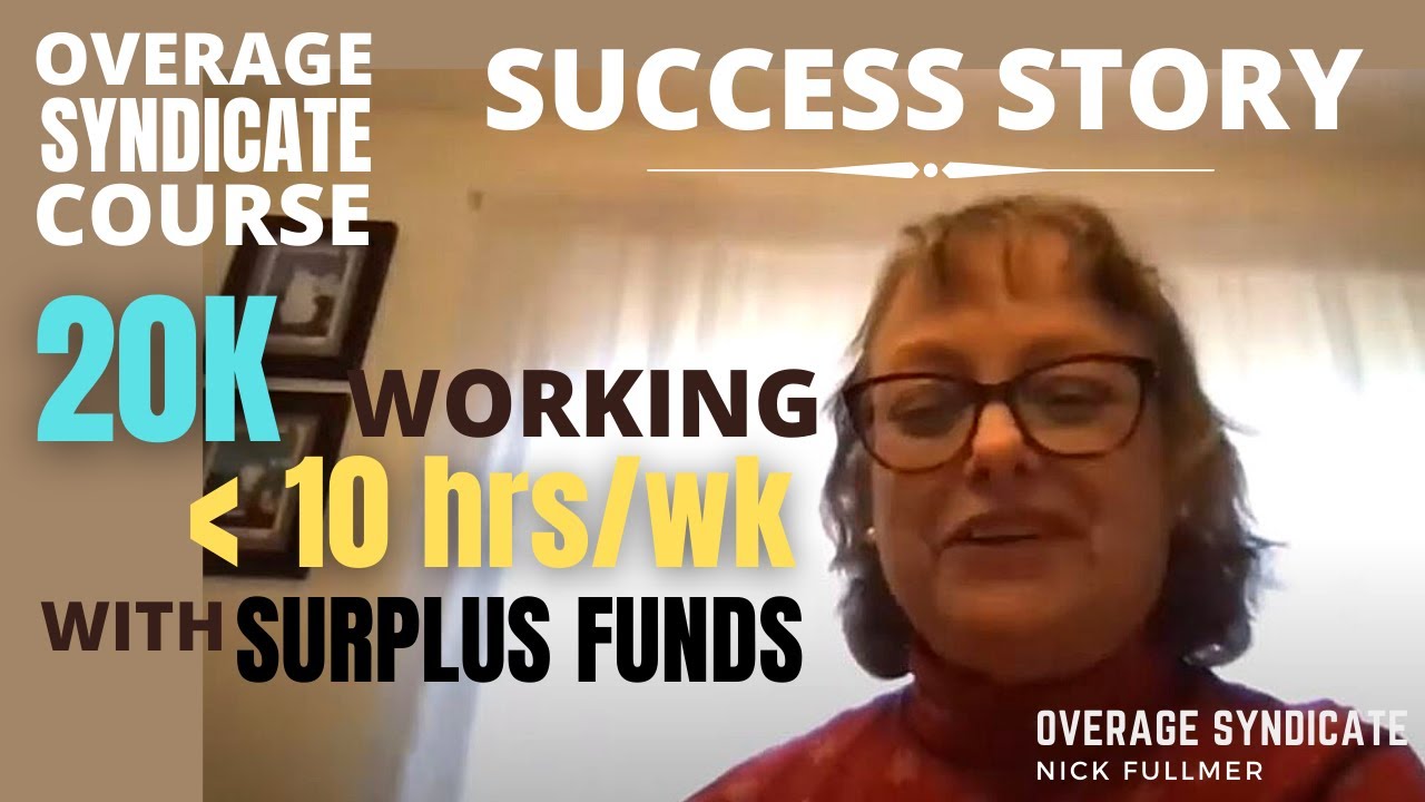 Overage Student Success Story: Making 20K Working Less Than 10 Hours/Week With Surplus Funds