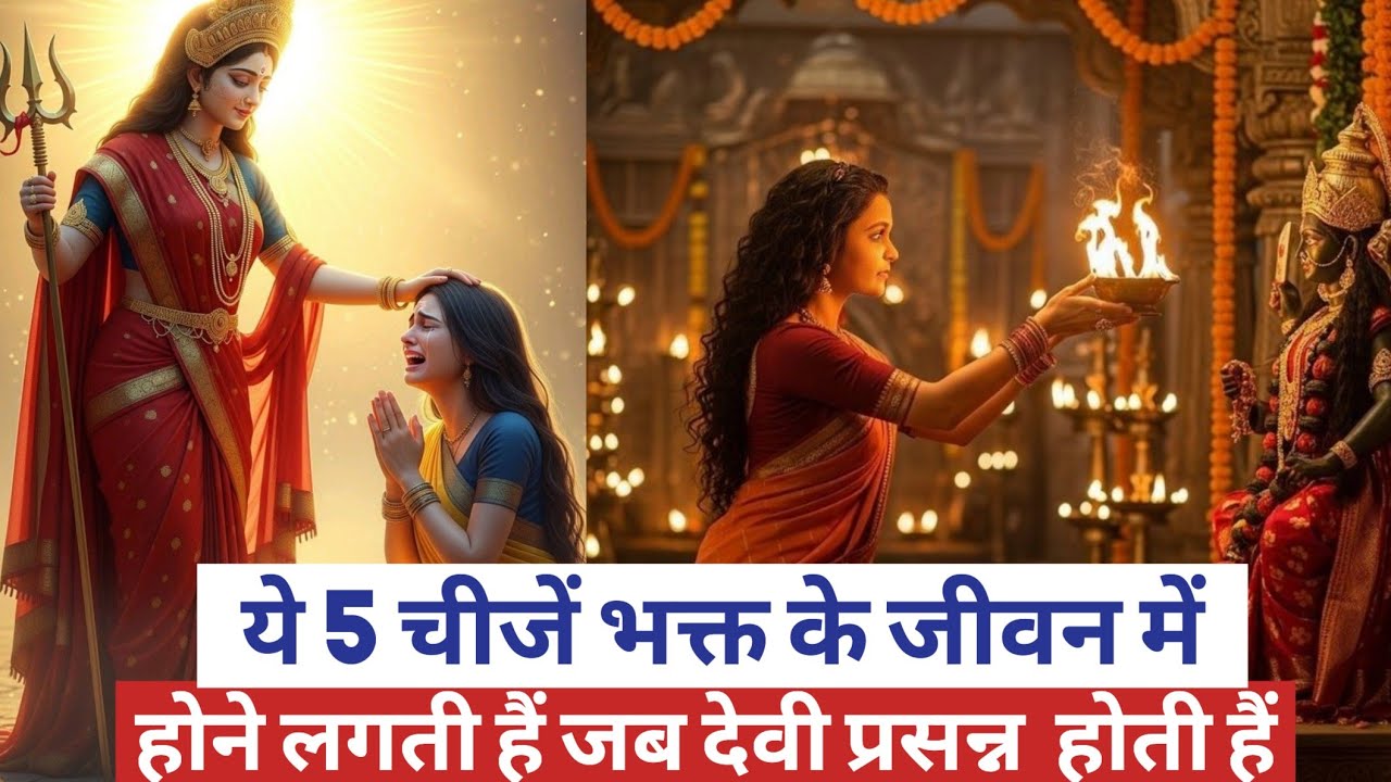 ये 5 चीजें भक्त के जीवन में होने लगती जब देवी प्रसन्न होती : Maa Durga Anubhav | Maa Ka Ashirwad 