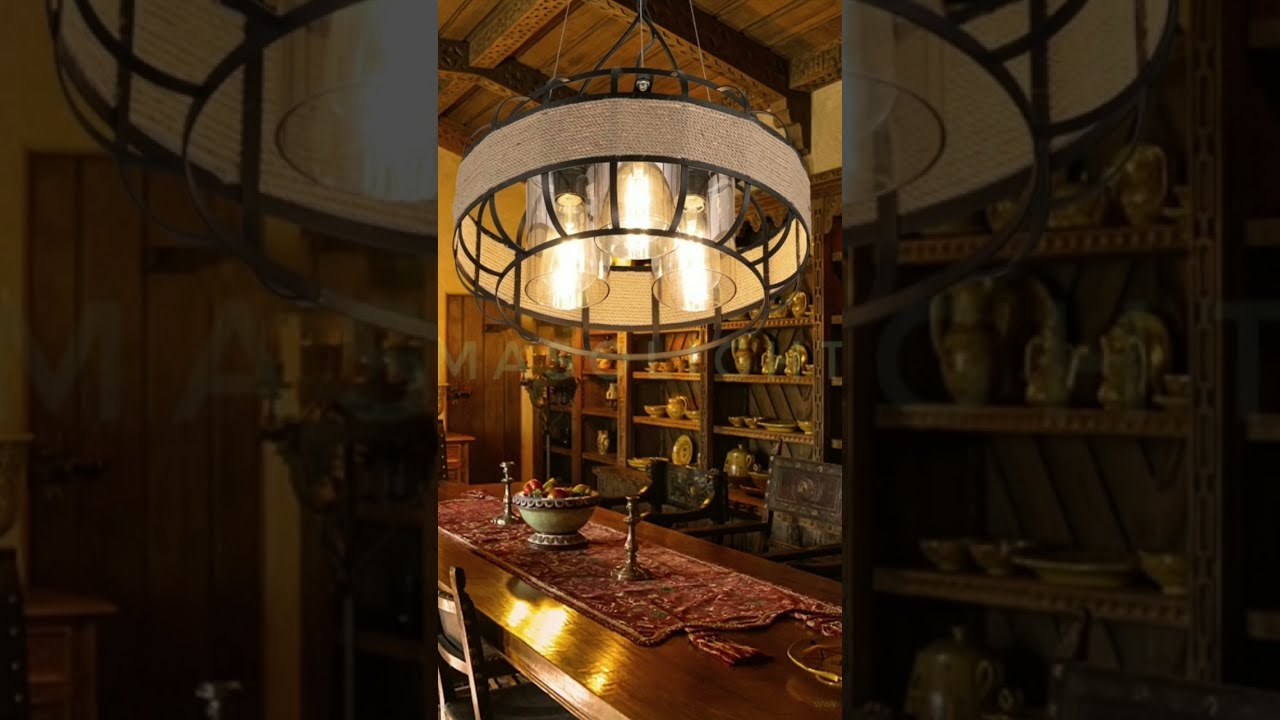 New design hemp rope decor metal hanging light. ddecoration #lamp #decor #design #lighting