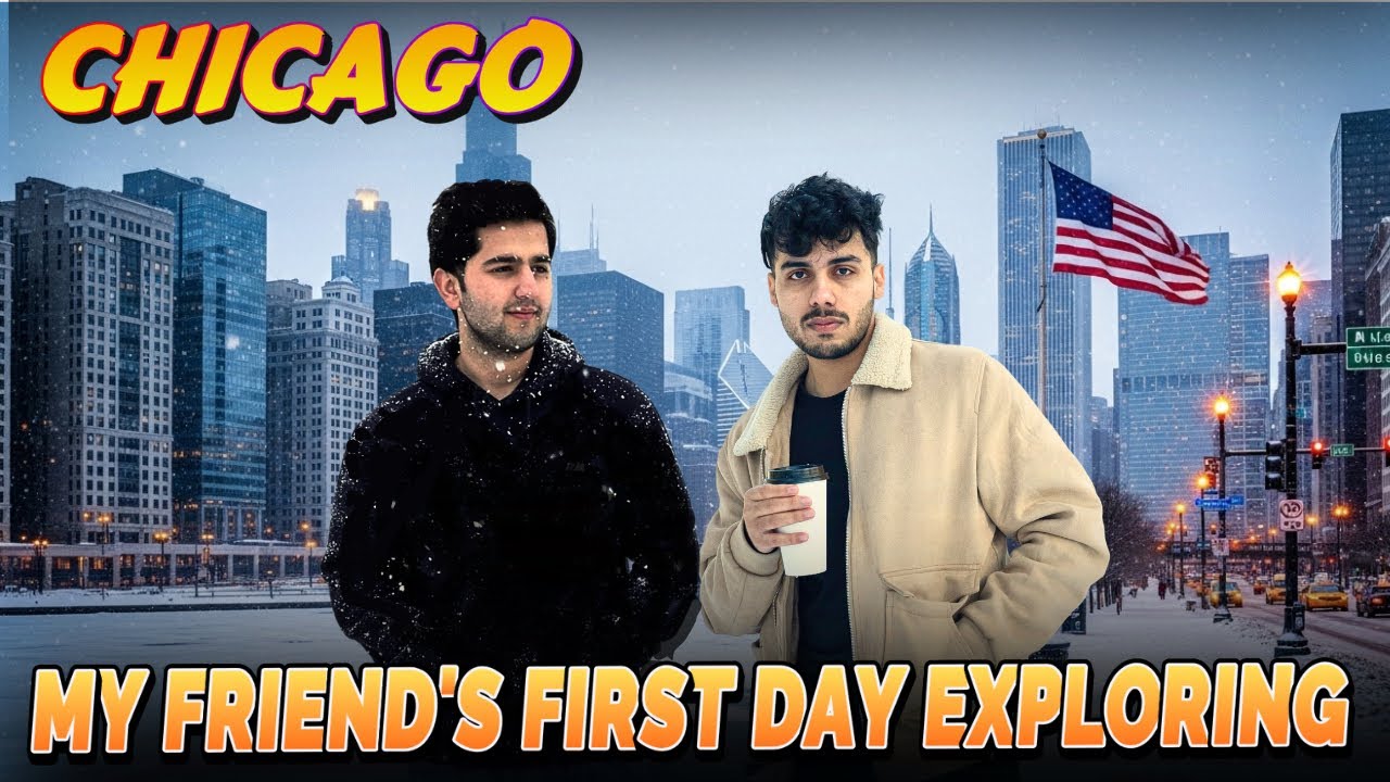 My Friend’s First Day Exploring Chicago 🇺🇸 (In Freezing -20°C!)