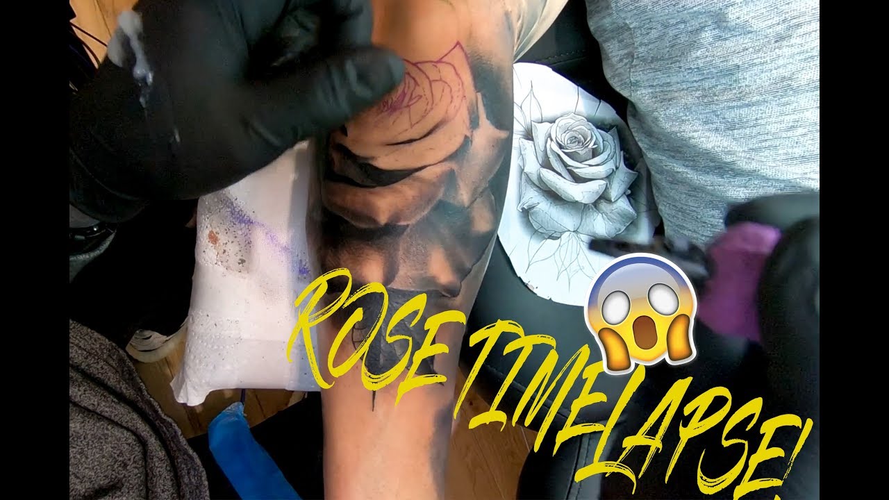 TATTOO TIMELAPSE: REALISTIC ROSE