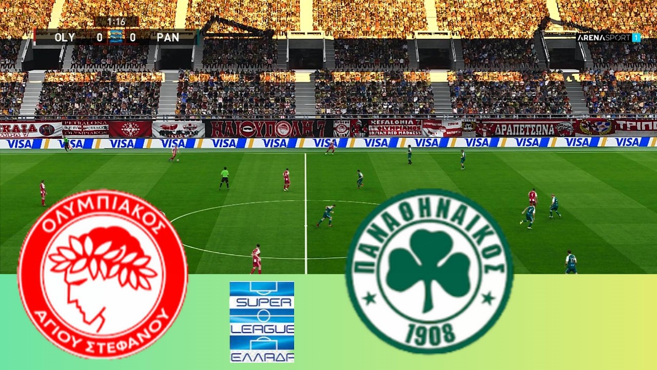 Olympiacos vs Panathinaikos LIVE | Greek Derby Super League PES 2021