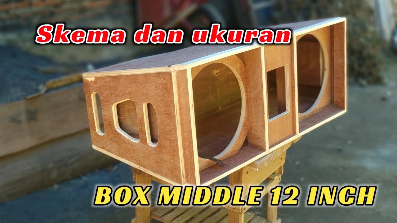 ukuran box Middle 12 inch double, Line Array custom 12 inch double dengan Twitter