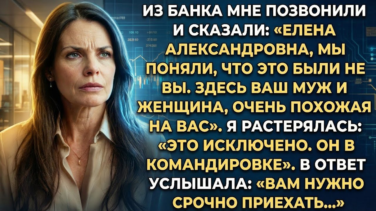Из банка позвонили: «Ваш муж с женщиной похожей на вас». «Он в командировке!» — «Срочно приезжайте!»
