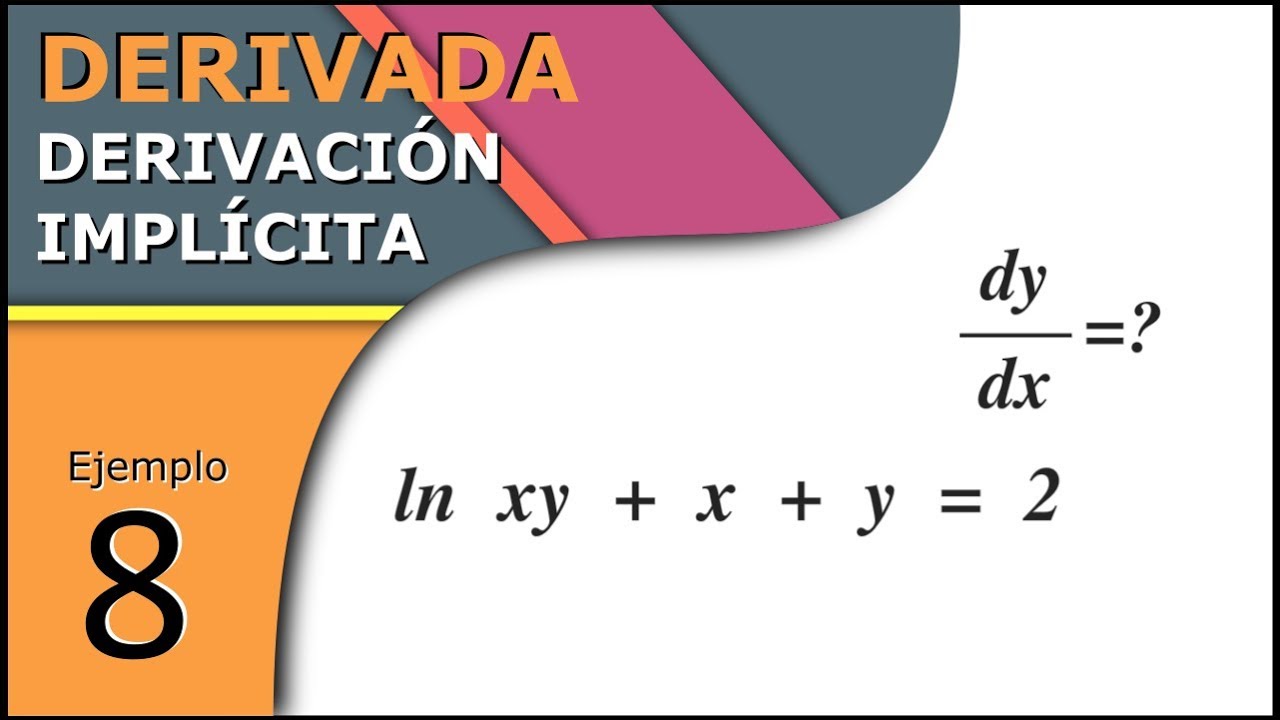 0502 Derivación implícita - Logaritmo natural Ej 8 - SimpleAlgebra1