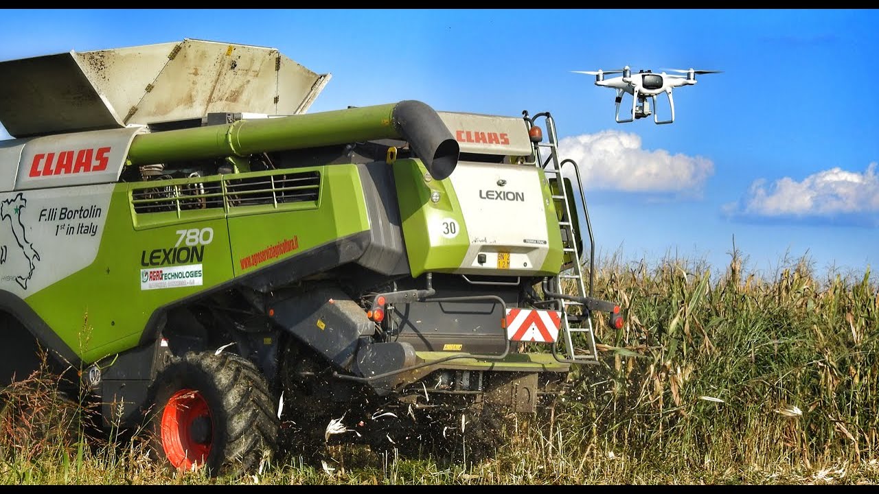 Trebbia CLAAS LEXION 780 - Drone + GoPro 4K UHD [Corn Harvest]