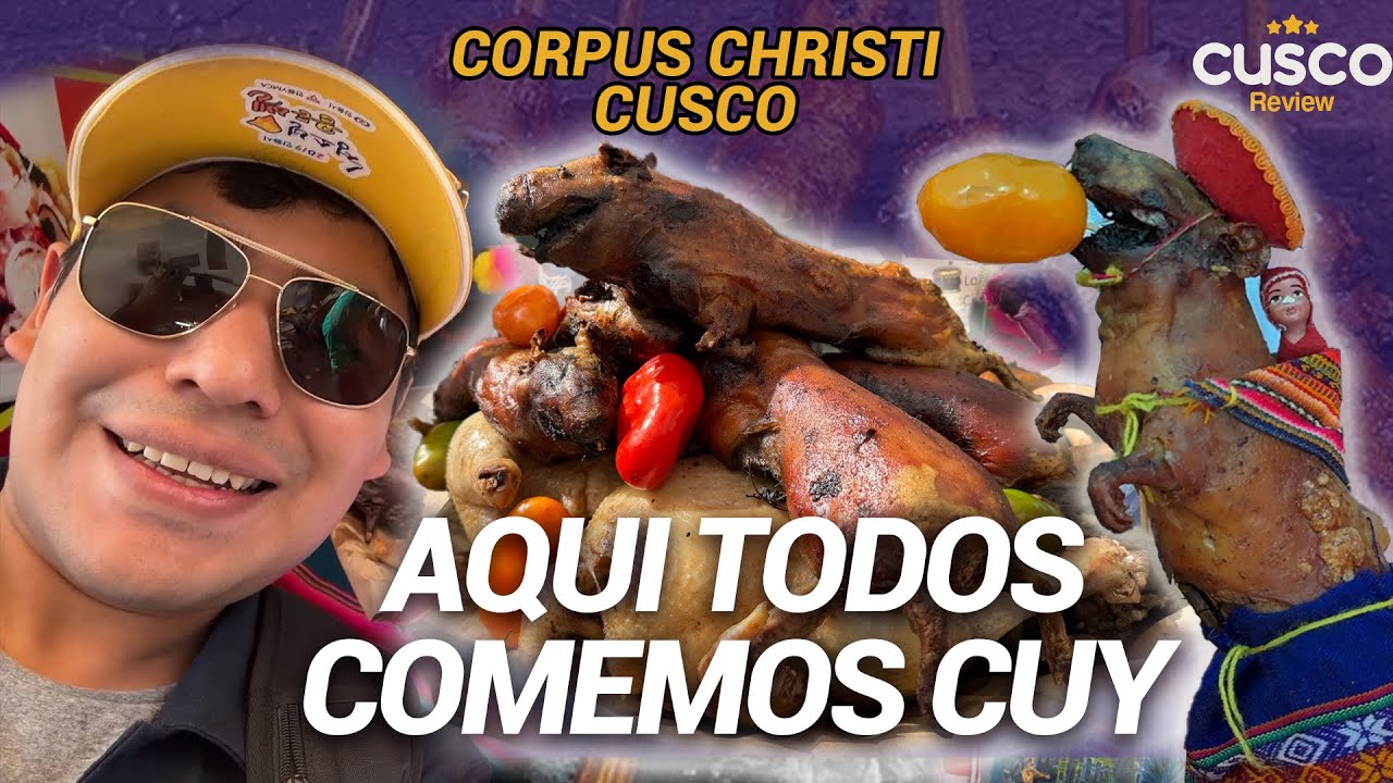 Probando CUY en el Chiriuchu en CUSCO!!!!