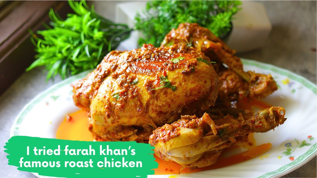 I Tried Farah Khan's Roast chicken Recipe,no oven,no grill and no marination required,tastes amazing