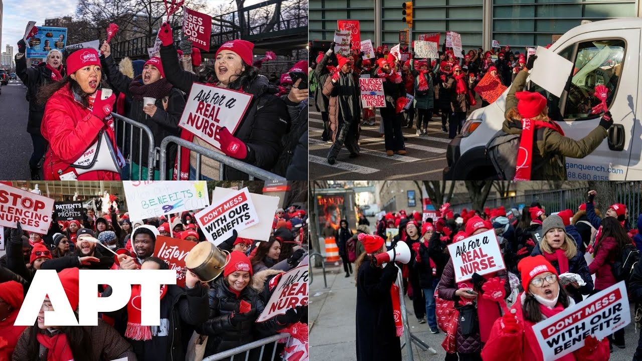 Nearly 15,000 Nurses Strike Across NYC in Largest Walkout in City History | APT