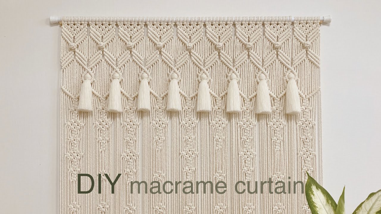 DIY | macrame curtain back drop | макраме занавес обратно падение