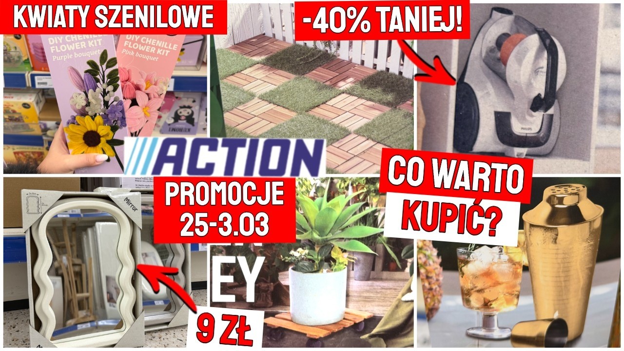 📍ACTION PROMOCJE 25-3.03😱 PŁYTKI TRAWNIKOWE 😍 KWIATY SZENILOWE, HIT DO OGRODU PRZEGLĄD PÓŁEK