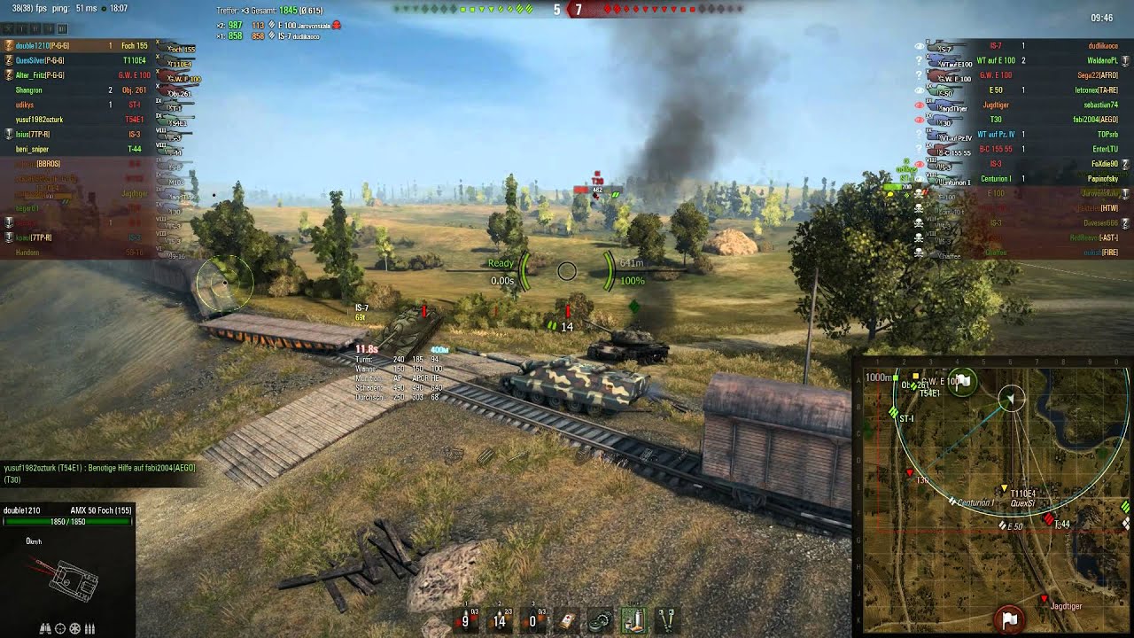 Wot - PGG - Perfektes Tier X Battle (Foch155, T110E4 und GW Typ E100) 10 Kills im Zug #020