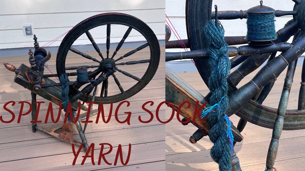 Creating a three ply sock yarn on the pre 1853 Norwegian wheel 