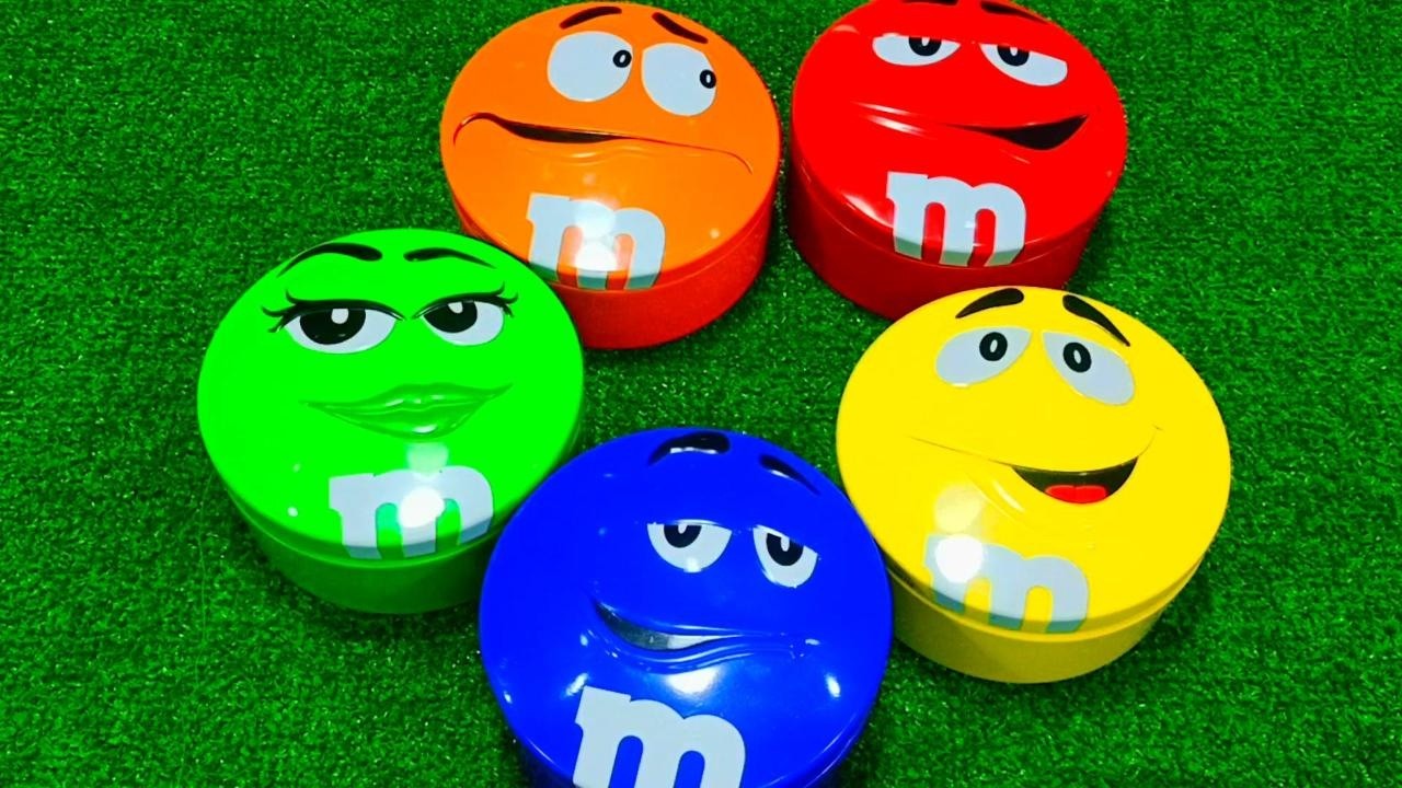 Satisfying Video | Amazing Unpacking Rainbow Skittles and Yummy M&M'S Candy From Mystery Tins ASMR