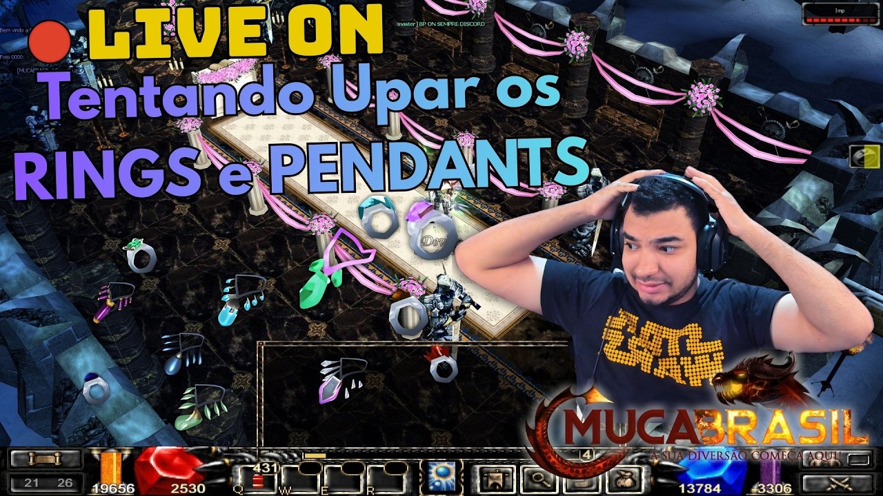 🔴LIVE ON: MU CA BRASIL -  Tentando Upar os Rings / Pendants ❗muca❗guild ❗discord