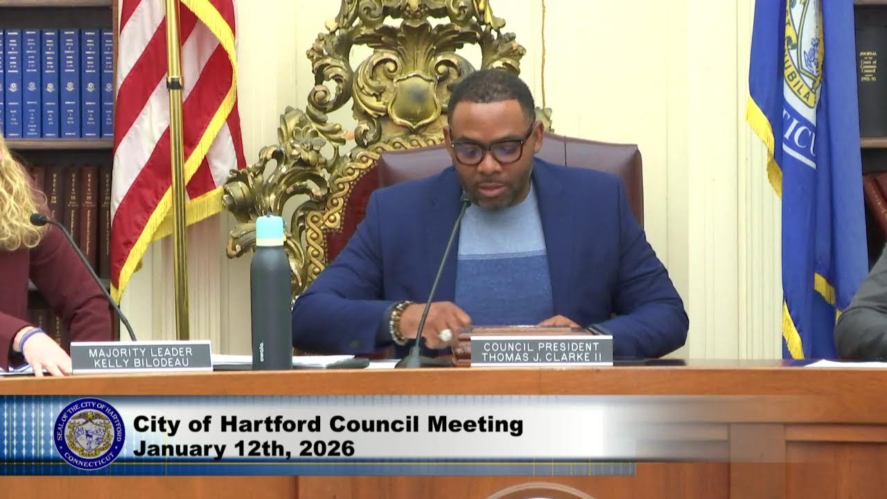 City of Hartford Council Meeting Jan 12th, 2026 Live Stream