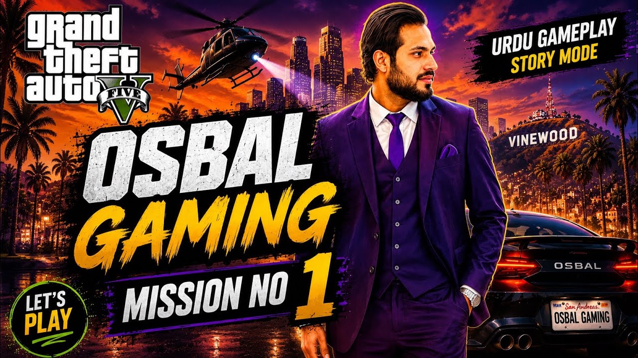 Gta 5 Mission #1 | My First video | Gameplay Urdu Commentary | Osbal Gaming 