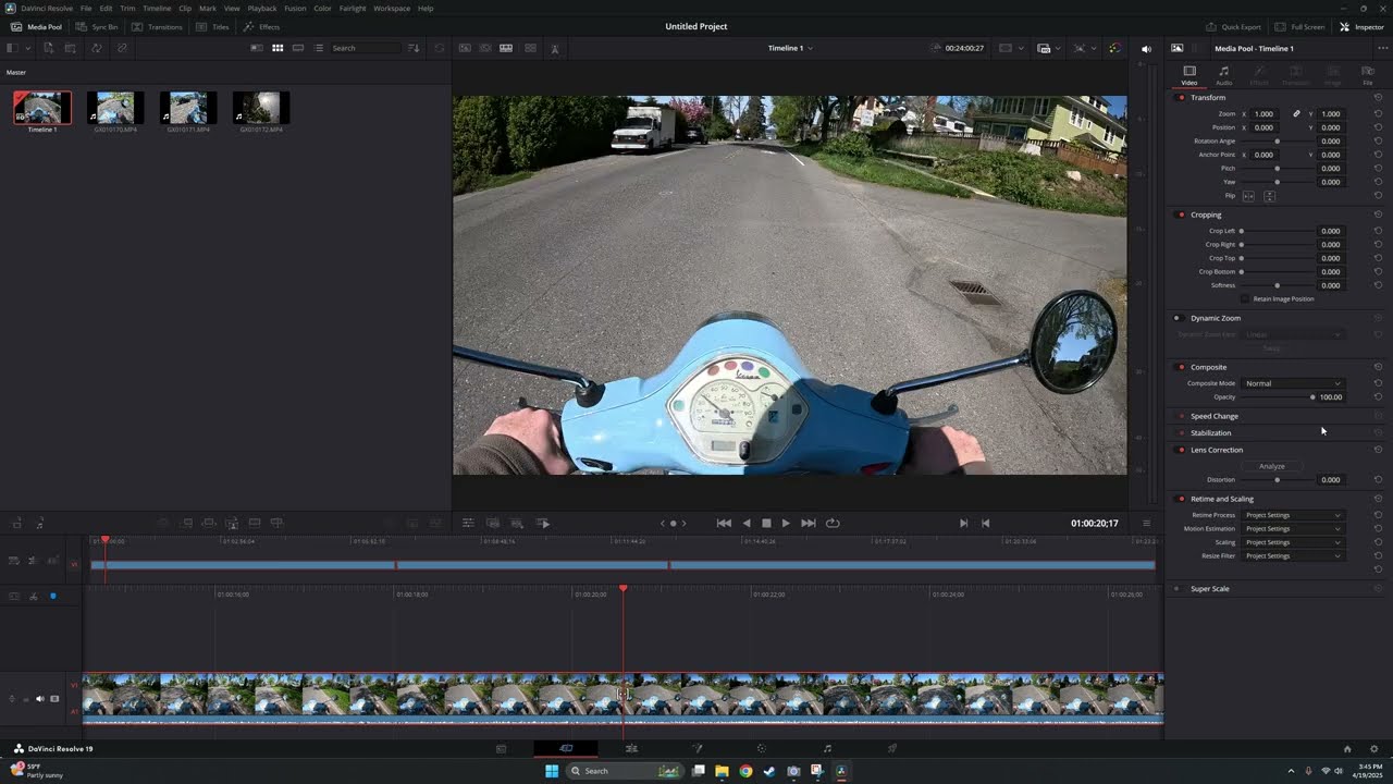 GoPro 13 8:7 Sensor Convert to 16:9 Aspect | Davinci Resolve Free Tutorial
