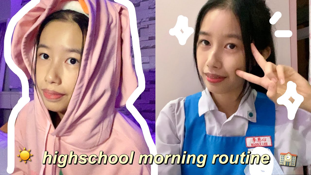 Highschool Morning Routine! *in person*🐰🏫 (malaysia) 中学早晨GRWM 2021