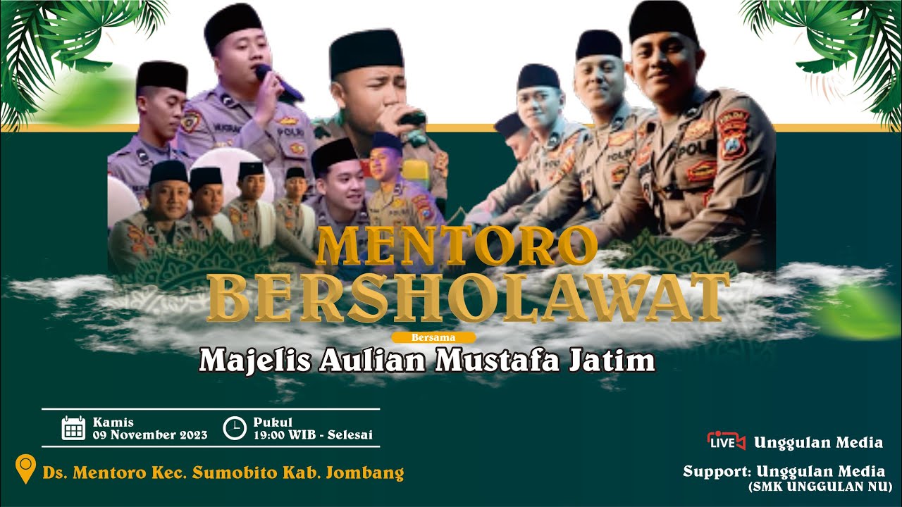 Mentoro Bersholawat Bersama Majelis Aulian Jatim | Polisi Santri Jatim